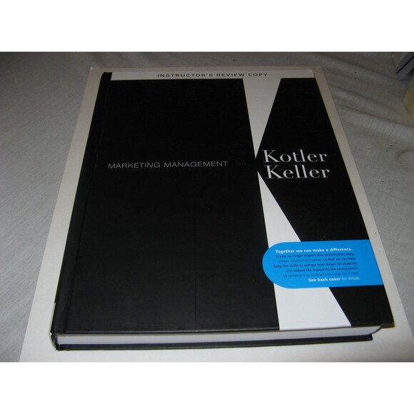 Marketing Management Instructors Review Copy Hard Back Textbook Kotler & Keller - Picture 1 of 3